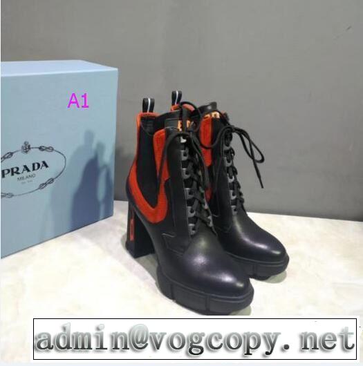  すっかり定番化 プラダ PRADA 2018秋冬の定番新品到来!   ショートブーツ 多色可選 お買い得