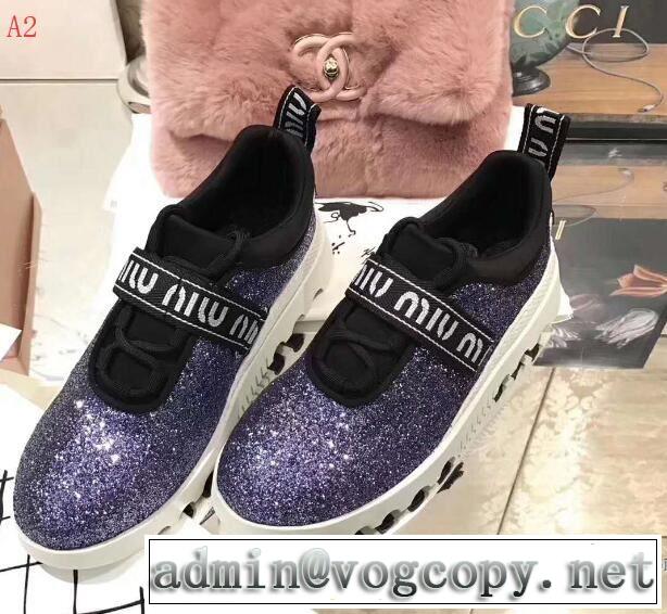 多色可選 2018春夏新作スニーカー、靴 ミュウミュウ MIUMIU 大人っぽい