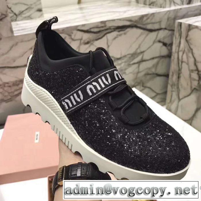 多色可選 2018春夏新作スニーカー、靴 ミュウミュウ MIUMIU 大人っぽい