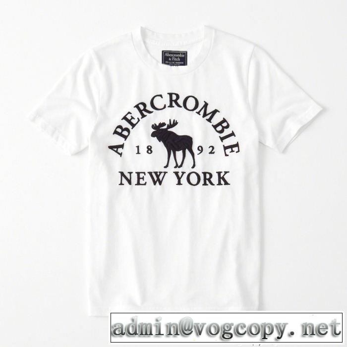 アバクロンビー&フィッチ Abercrombie & Fitch 半袖Tシャツ 3色可選 18ＳＳ美品 大人気ブランド
