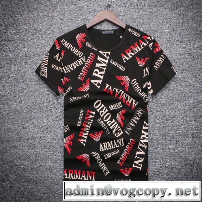 人気激売れ 2018春夏新作 半袖Tシャツ アルマーニ ARMANI 3色可選 カジュアル
