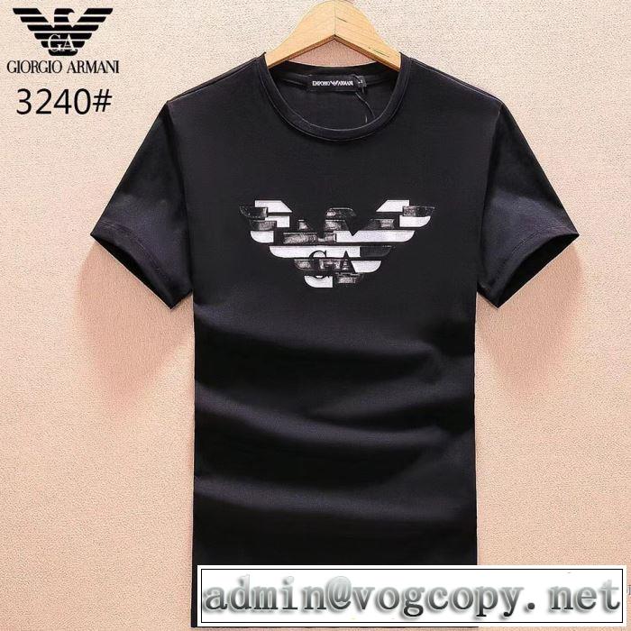 流行っている 2018春夏新作 半袖Tシャツ アルマーニ ARMANI 3色可選 カジュアル