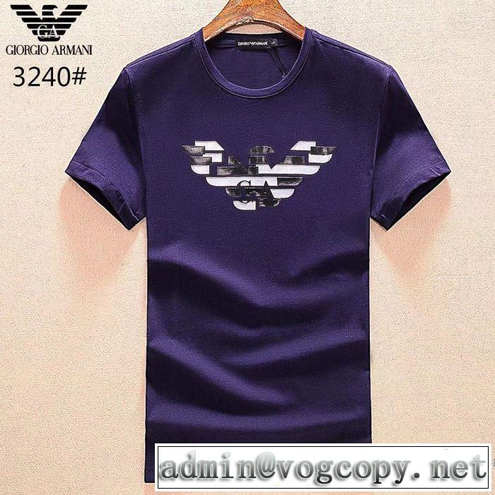流行っている 2018春夏新作 半袖Tシャツ アルマーニ ARMANI 3色可選 カジュアル