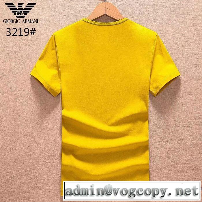 2018春夏新作 芸能人愛用 アルマーニ ARMANI 柔らかい手触り 半袖Tシャツ 3色可選