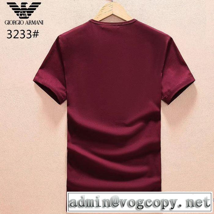 アルマーニ ARMANI 2018春夏新作 半袖Tシャツ 3色可選 収縮性のある 格上げ！