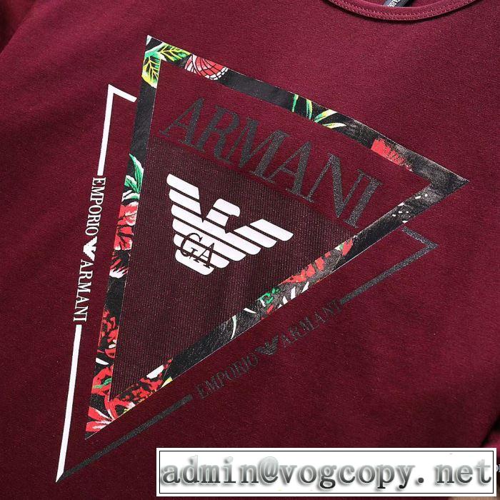 アルマーニ ARMANI 2018春夏新作 半袖Tシャツ 3色可選 収縮性のある 格上げ！