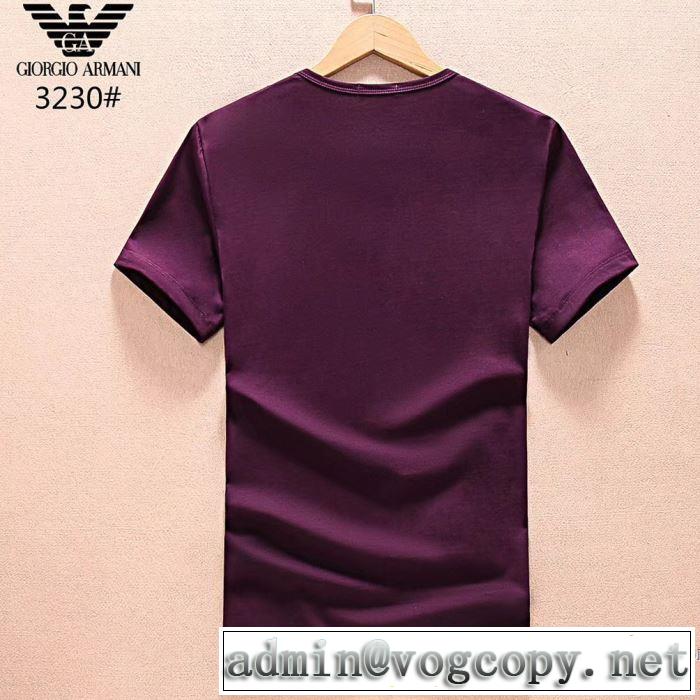 シンプル 2018春夏新作 半袖Tシャツ 3色可選 アルマーニ ARMANI 希少性の高い