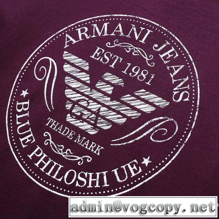 シンプル 2018春夏新作 半袖Tシャツ 3色可選 アルマーニ ARMANI 希少性の高い