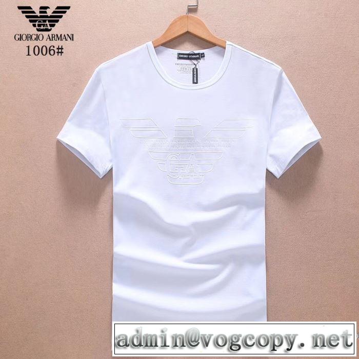 2018春夏新作 アルマーニ ARMANI 優しいフィット感 半袖Tシャツ 3色可選 手頃価格