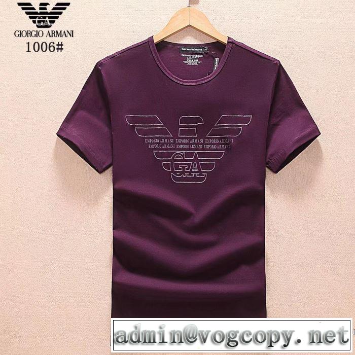 2018春夏新作 アルマーニ ARMANI 優しいフィット感 半袖Tシャツ 3色可選 手頃価格