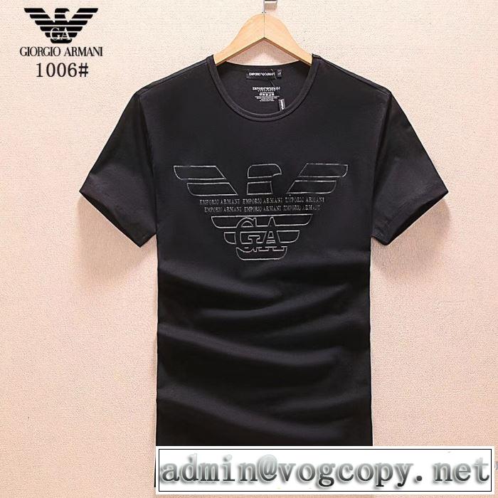 2018春夏新作 アルマーニ ARMANI 優しいフィット感 半袖Tシャツ 3色可選 手頃価格