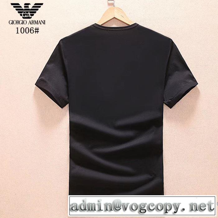 2018春夏新作 アルマーニ ARMANI 優しいフィット感 半袖Tシャツ 3色可選 手頃価格