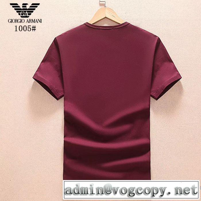自然な肌触り ARMANI アルマーニ 半袖Tシャツ 3色可選 おすすめデザイン 2018春夏新作