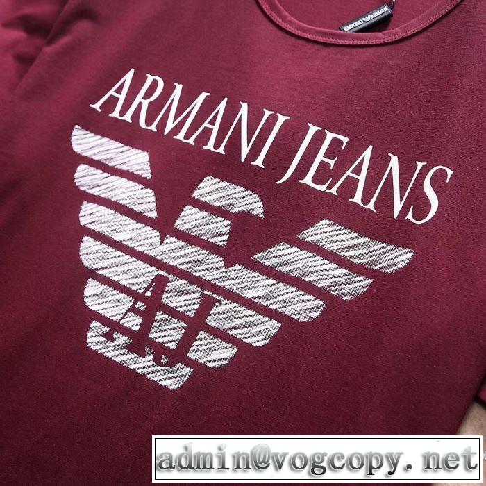 自然な肌触り ARMANI アルマーニ 半袖Tシャツ 3色可選 おすすめデザイン 2018春夏新作