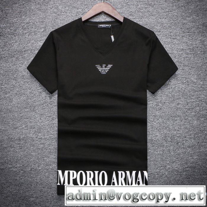 アルマーニ ARMANI 吸汗性に優れ 半袖Tシャツ 3色可選 2018春夏新作 １着は持つべき