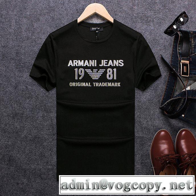 2018春夏新作 半袖Tシャツ 3色可選 しわになりにくい アルマーニ ARMANI お得な