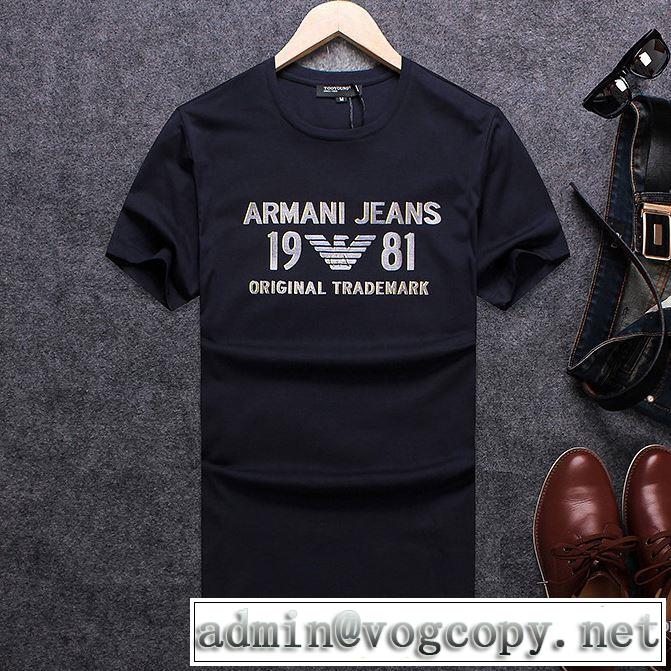 2018春夏新作 半袖Tシャツ 3色可選 しわになりにくい アルマーニ ARMANI お得な