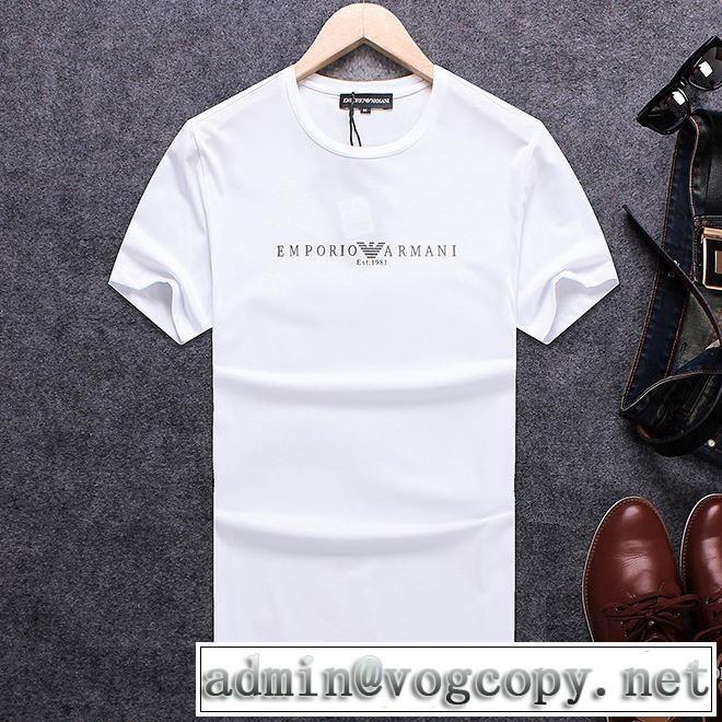 快適な着心地 3色可選 2018春夏新作 アルマーニ ARMANI 話題の新作到着！ 半袖Tシャツ