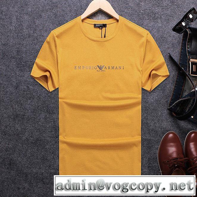 快適な着心地 3色可選 2018春夏新作 アルマーニ ARMANI 話題の新作到着！ 半袖Tシャツ