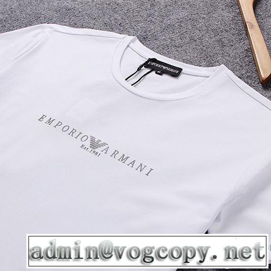 快適な着心地 3色可選 2018春夏新作 アルマーニ ARMANI 話題の新作到着！ 半袖Tシャツ