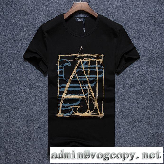 しわになりにくい 一味違うデザイン 2色可選 2018春夏新作 アルマーニ ARMANI 半袖Tシャツ