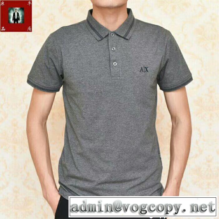 アルマーニ ARMANI 人目を引く存在感 2018年春夏シーズン 半袖Tシャツ 2色可選 品良く