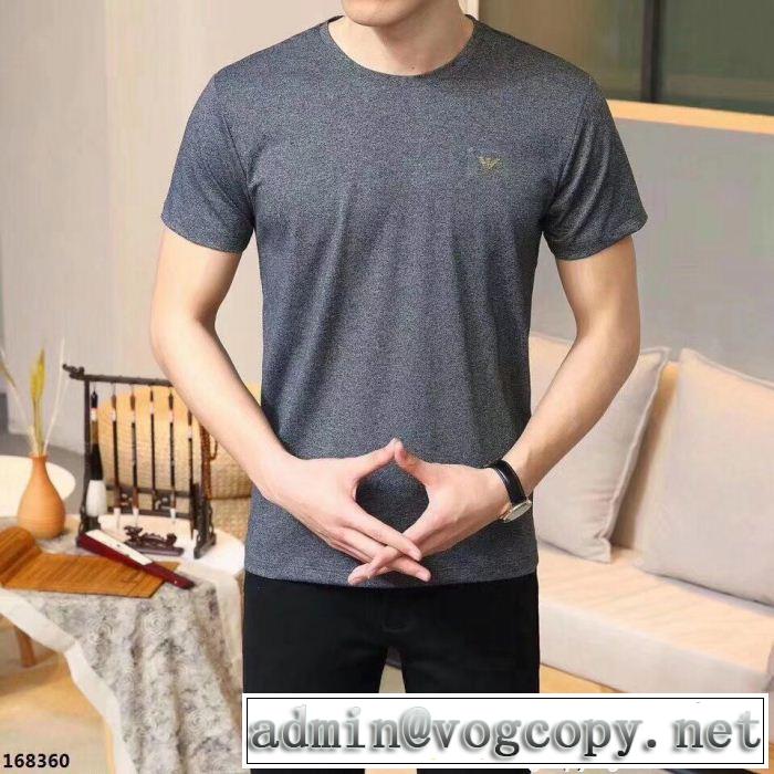 主役級のアイテム 2018新品入荷 半袖Tシャツ アルマーニ ARMANI 3色可選
