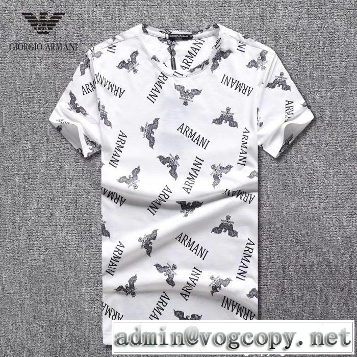 欧米韓流 半袖Tシャツ アルマーニ ARMANI 2018年春夏入荷 3色可選 超人気美品