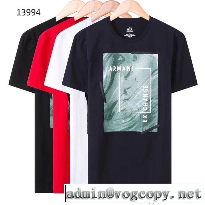 美品*入手困難 アルマーニ ARMANI 4色可選 半袖Tシャツ 絶妙な新商品