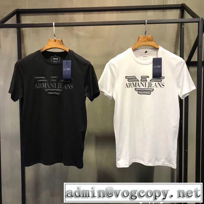 魅力をプラス アルマーニ ARMANI 2色可選 半袖Tシャツ 2018最安値！