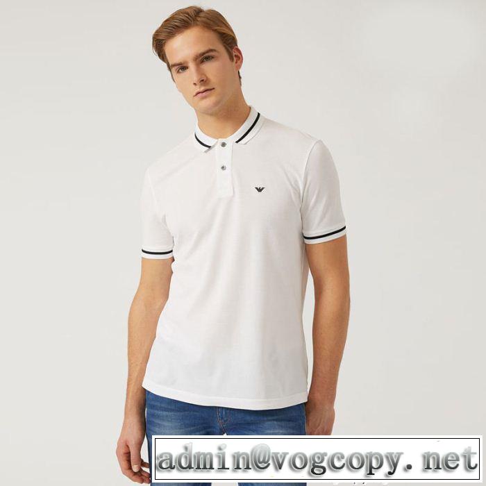 高感度アイテム アルマーニ ARMANI 3色可選 半袖Tシャツ 毎年流行り定番アイテムおすすめ