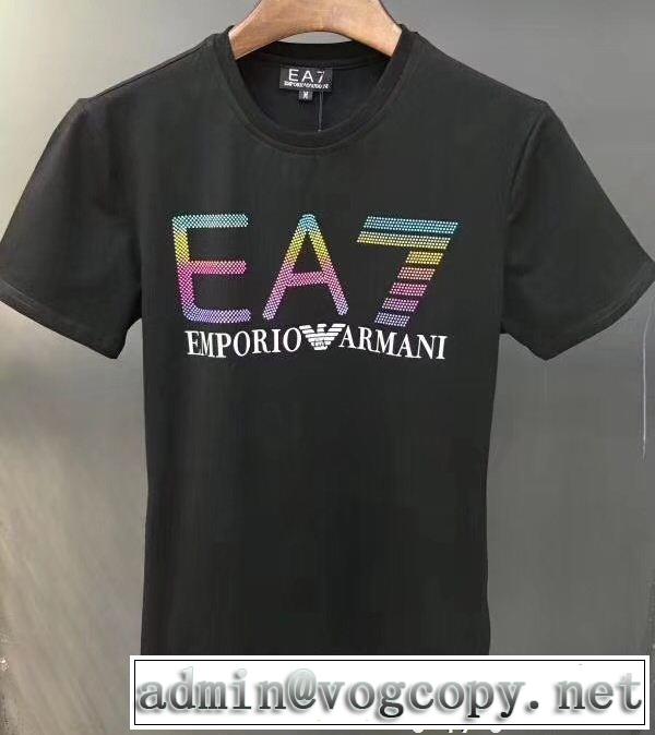 2018年春夏シーズン 半袖Tシャツ 超目玉新作 アルマーニ ARMANI 2色可選 個性的なモデル