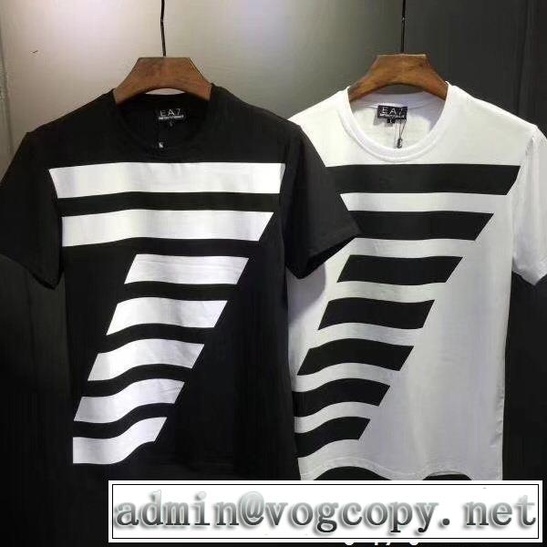 定番品質保証 2色可選 半袖Tシャツ今季新作登場  アルマーニ ARMANI 現代的な印象