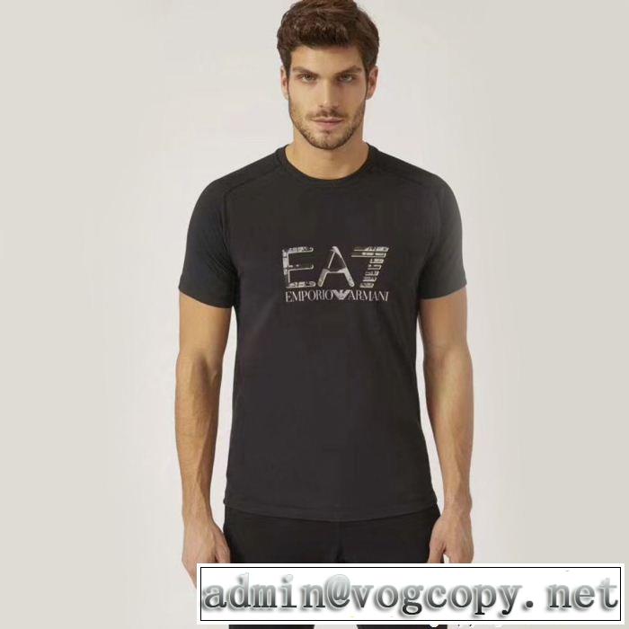  2018夏の定番新品到来! アルマーニ ARMANI ファッショニスタ愛用 2色可選 半袖Tシャツ 最近人気一番！