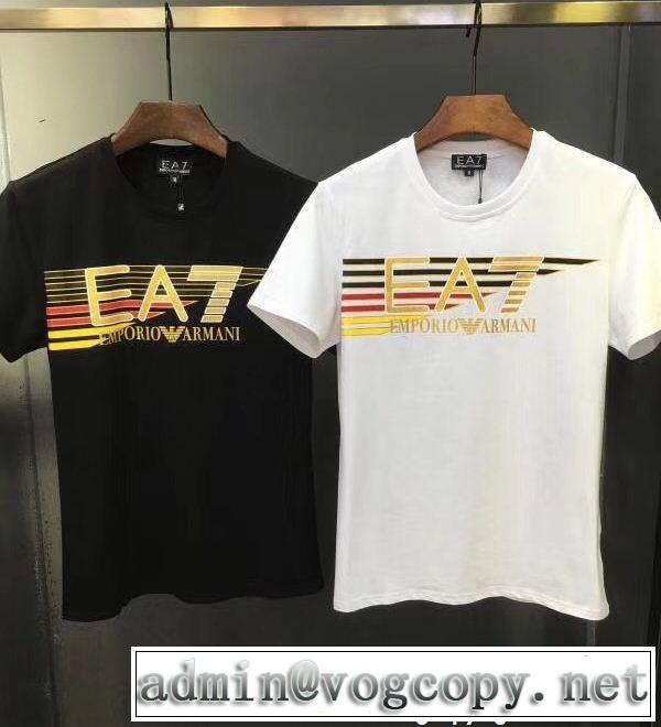  上品でファッション 半袖Tシャツ希少性の高い  2色可選 アルマーニ ARMANI 18ＳＳ美品
