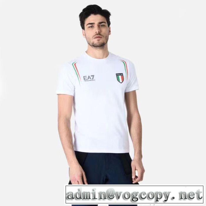  高級感が漂う 半袖Tシャツ アルマーニ ARMANI 毎年流行り定番アイテムおすすめ  2色可選 日本限定素材