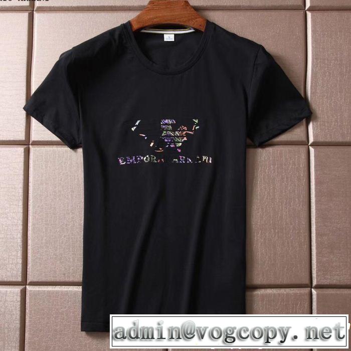 自然な肌触りアルマーニ ARMANI 2色可選 ファッショニスタ愛用半袖/Tシャツ