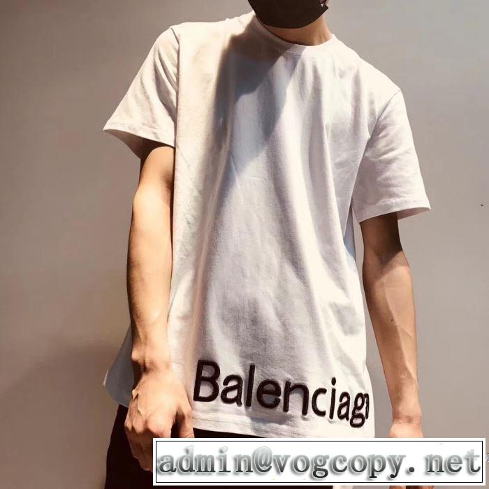 肌に馴染みやすい 2018春夏新作 超定番人気 半袖Tシャツ 2色可選 バレンシアガ BALENCIAGA