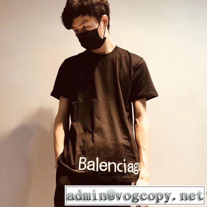 肌に馴染みやすい 2018春夏新作 超定番人気 半袖Tシャツ 2色可選 バレンシアガ BALENCIAGA