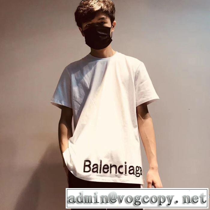 肌に馴染みやすい 2018春夏新作 超定番人気 半袖Tシャツ 2色可選 バレンシアガ BALENCIAGA