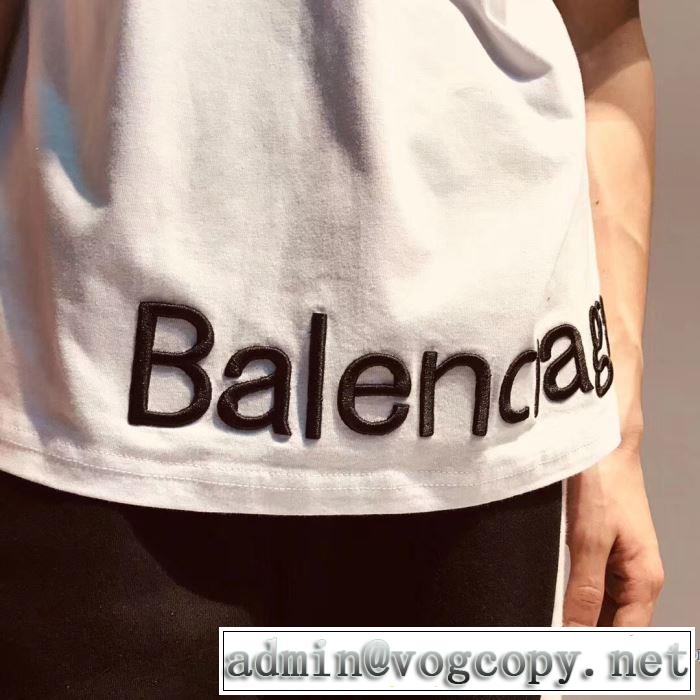 肌に馴染みやすい 2018春夏新作 超定番人気 半袖Tシャツ 2色可選 バレンシアガ BALENCIAGA