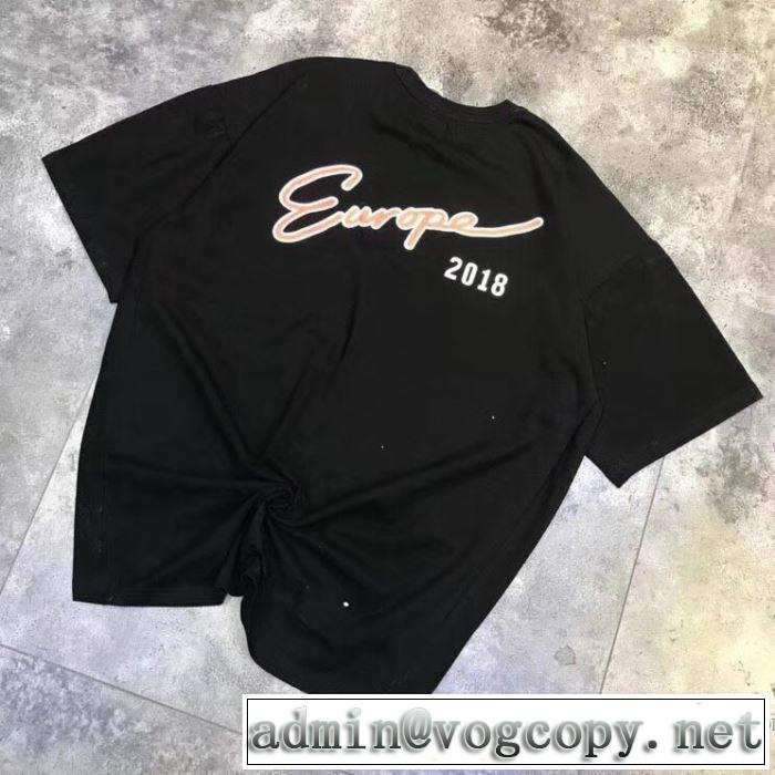半袖Tシャツ バレンシアガ BALENCIAGA 2色可選 乾きやすい 2018春夏新作 個性的なモデル