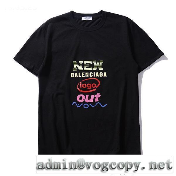  2018夏の定番新品到来! 半袖Tシャツ 2色可選 超激安価格 バレンシアガ BALENCIAGA 目前の注目ブランド