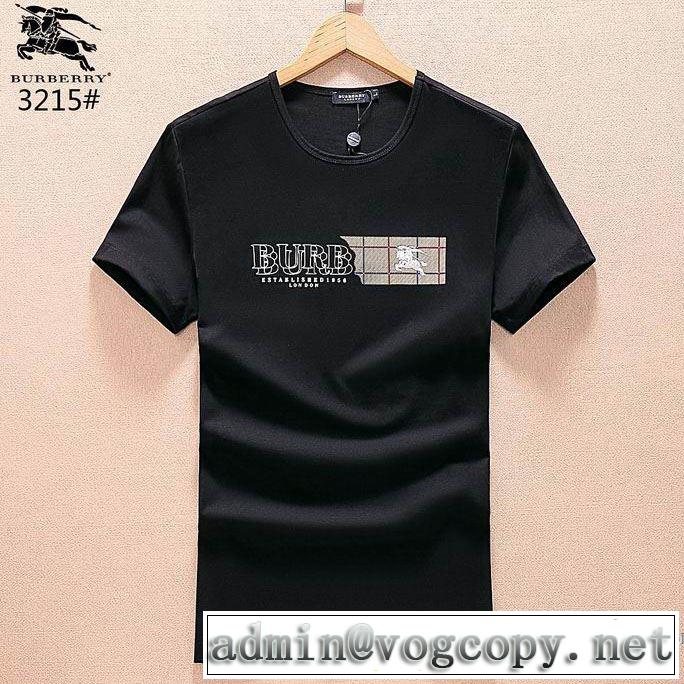 お洒落に魅せる 2018春夏新作 バーバリー BURBERRY 半袖Tシャツ 3色可選 吸汗性に優れ