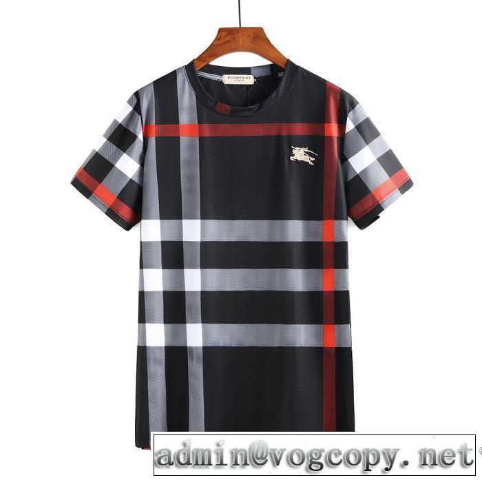 3色可選 収縮性のある 2018春夏新作 半袖Tシャツ バーバリー BURBERRY 大人気ブランド