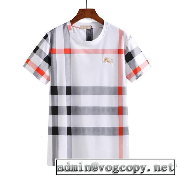 3色可選 収縮性のある 2018春夏新作 半袖Tシャツ バーバリー BURBERRY 大人気ブランド