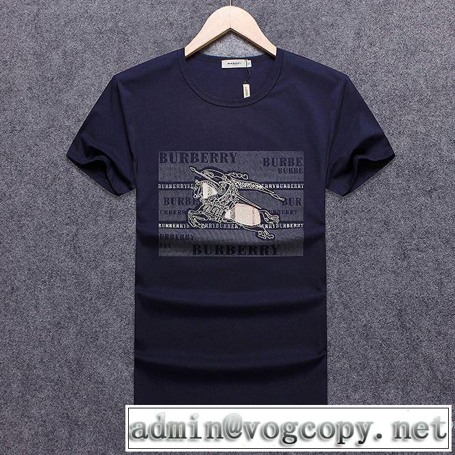 SALE品追加 2018春夏新作 3色可選 乾きやすい 半袖Tシャツ バーバリー BURBERRY