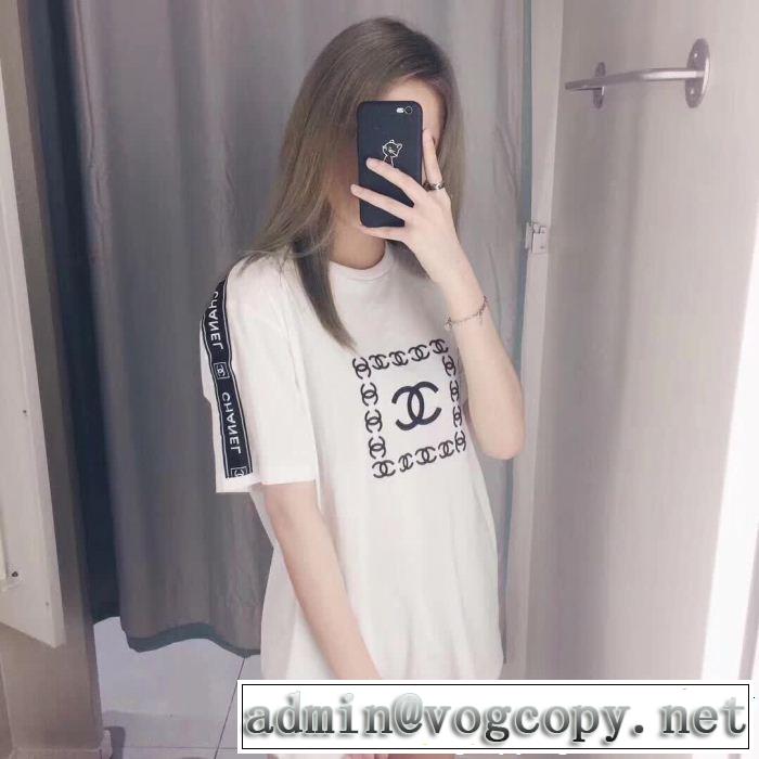 2色可選 海外限定アイテム CH流行の注目ブランド CH半袖/Tシャツ