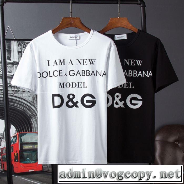 先行販売 2018春夏新作 半袖Tシャツ 2色可選 吸汗性に優れ ドルチェ＆ガッバーナ Dolce&Gabbana