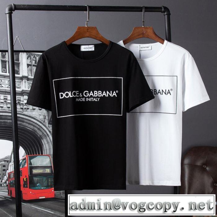 2色可選 ドルチェ＆ガッバーナ Dolce&Gabbana 2018春夏新作 半袖Tシャツ 海外セレブ愛用